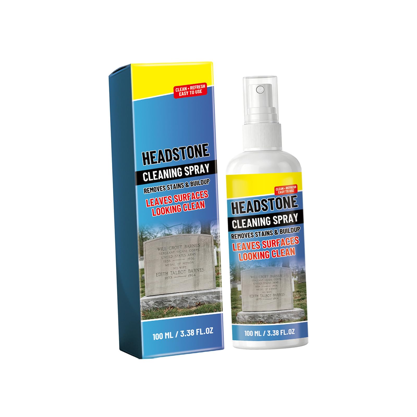 Kalttoy Easy to Use Tombstones Cleaner 100ml Eliminates Stubborn While Adding Multifunctional Stone Sprinkle