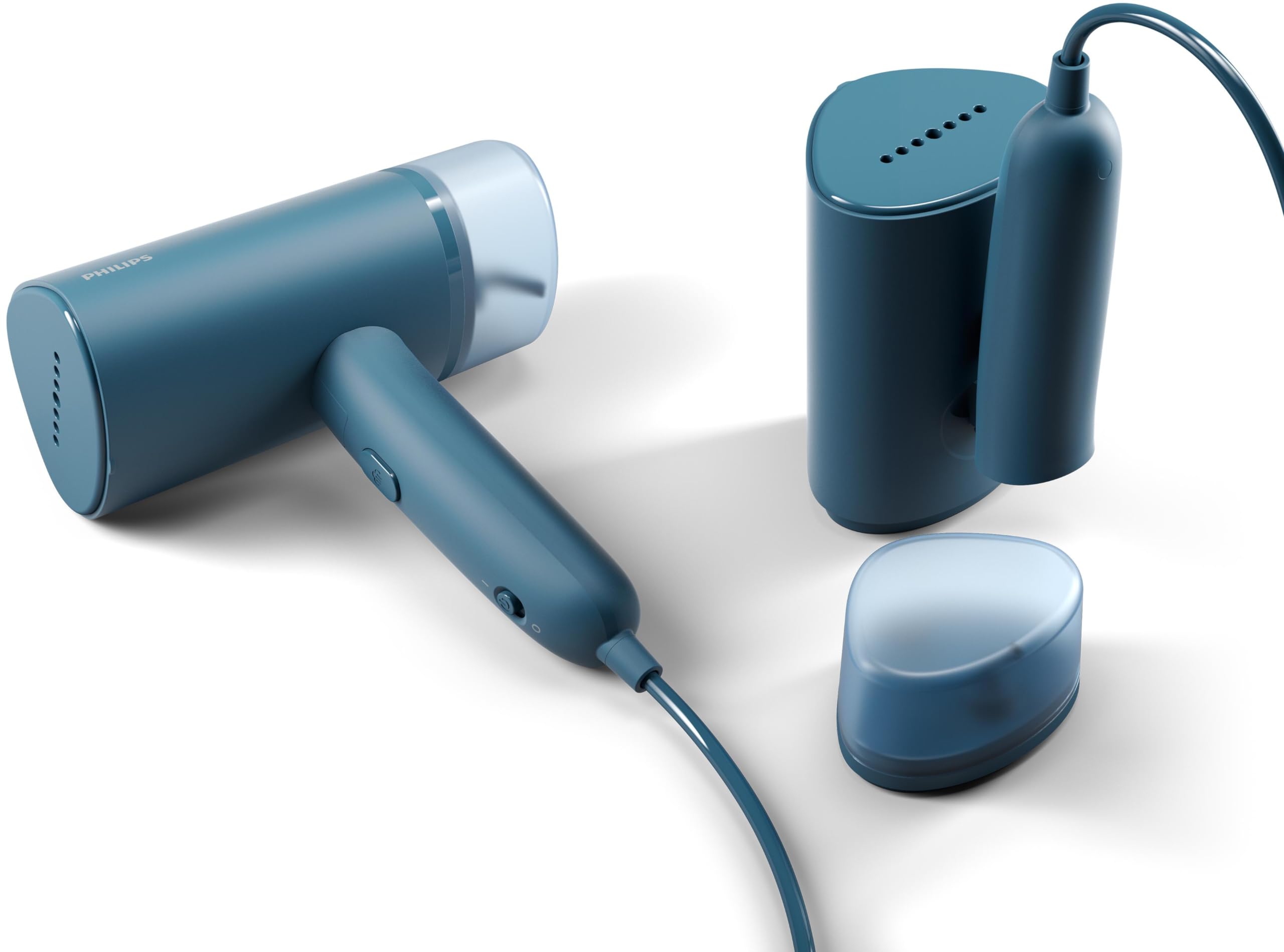 Philips Serie 3000 Stiratrice verticale a vapore - 1000 W, 20 g/min di vapore, Serbatoio dell'acqua estraibile da 100 ml, Piastra in plastica, Blu (STH3000/20)