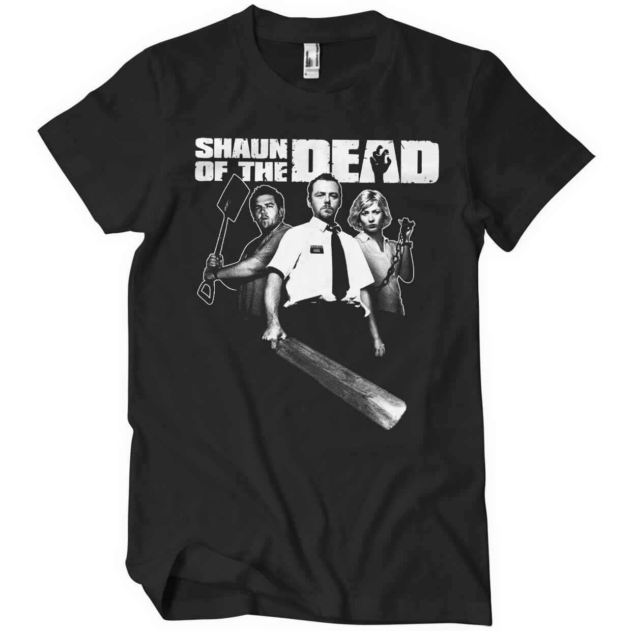 Shaun of the Dead Officially Licensed Big & Tall Mens T-Shirt (Black), XXXXX-Large