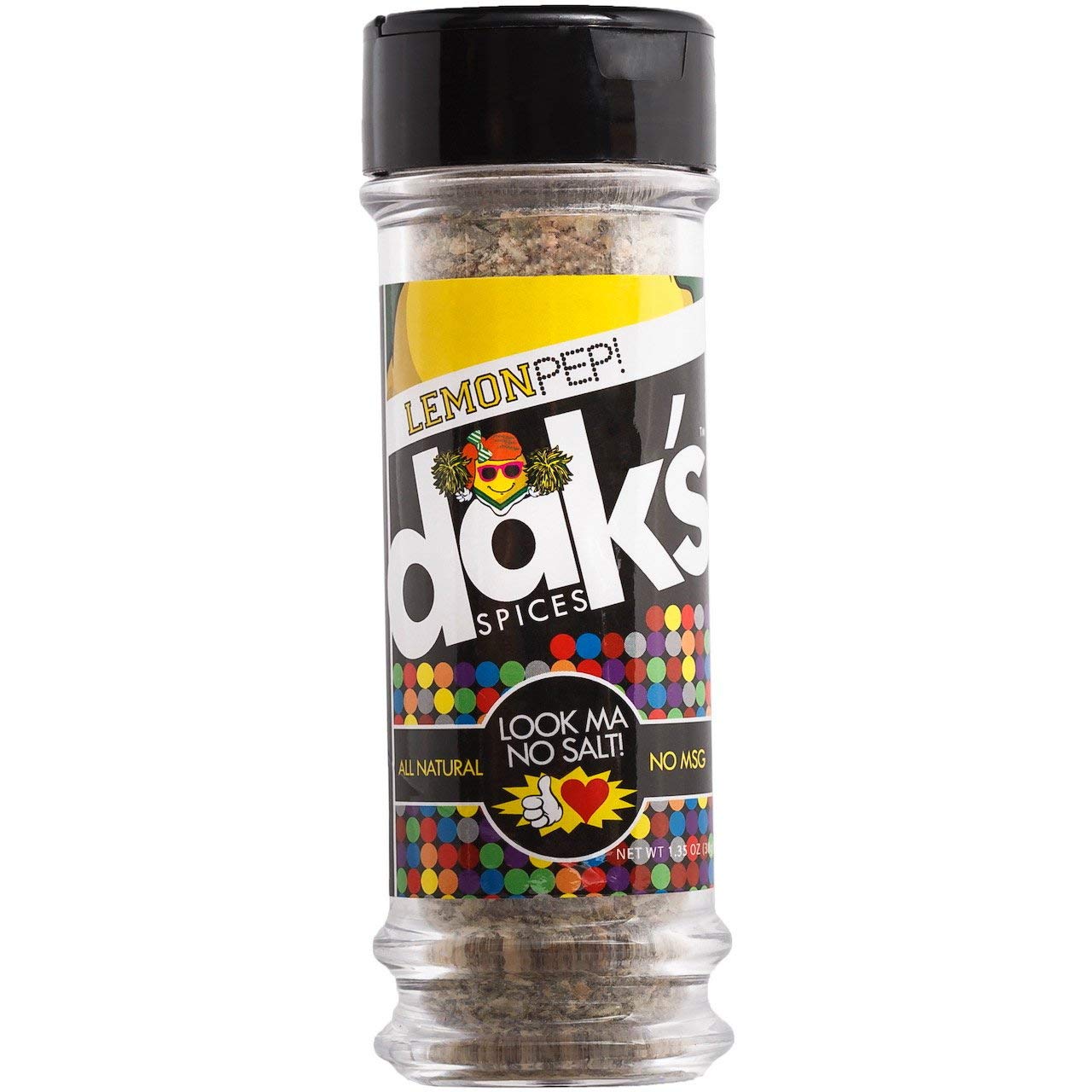 DAK's Spices Lemon Pep Seasoning Blend | 100% Salt & Sugar Free | Premium & Healthy Seasoning | MSG Free, Preservative Free, Potassium Chloride Free | Low Carb & Keto Friendly | Perfect for Clean Eating & Adding Flavor to Recipes | 1.5 oz