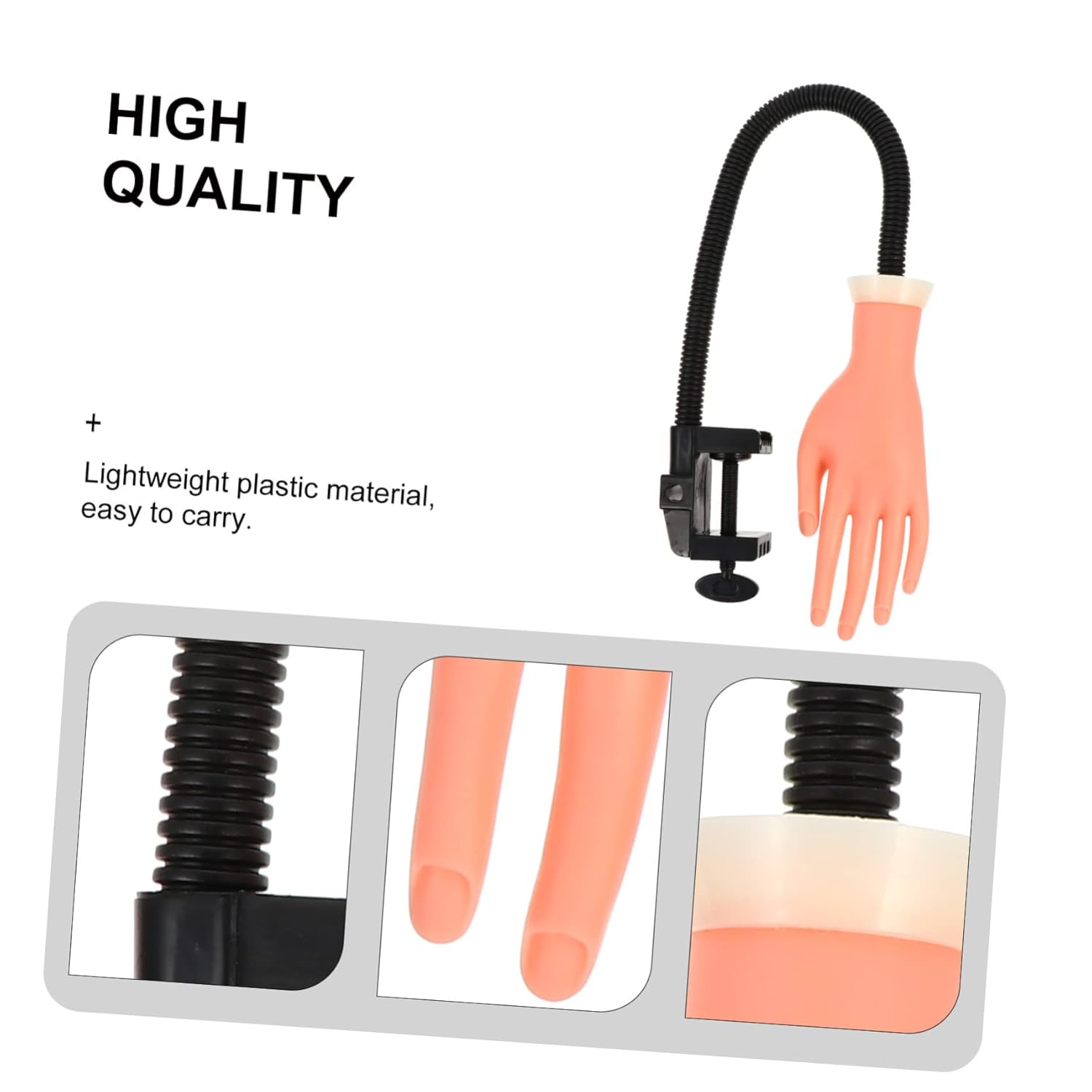 Movable Nail Practice Hand Model Flexible Fake Training Hand for Manicure 1 Piece for Nail Technicians and DIY Enthusiasts