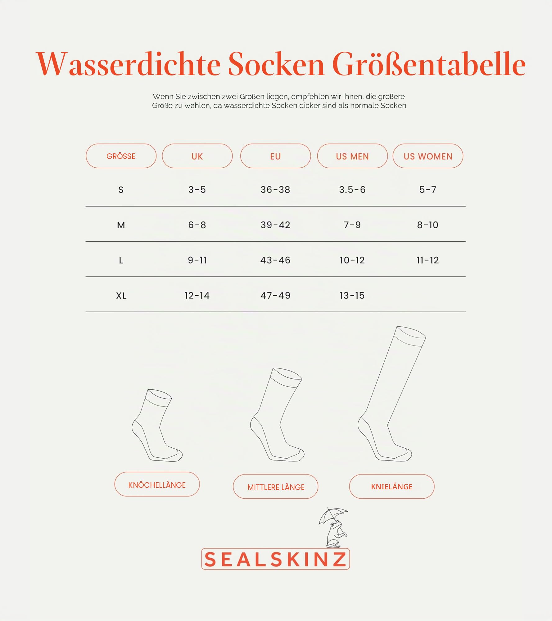 Sealskinz Unisex Allwetter Wasserdichte Socken – Mittellang