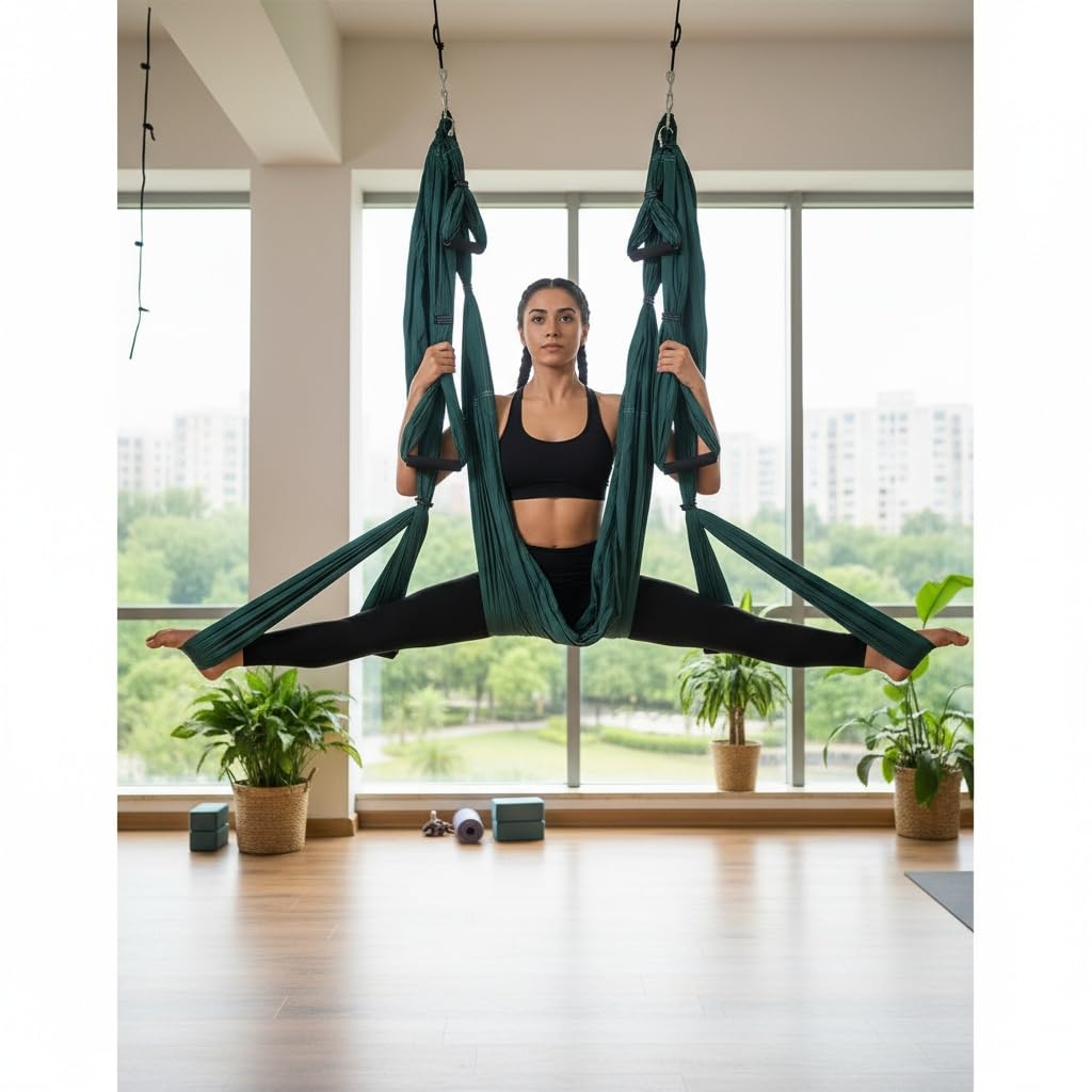 Kit de hamaca de yoga con trapecio aéreo, ultra fuerte, antigravedad, para yoga, volador, inversión