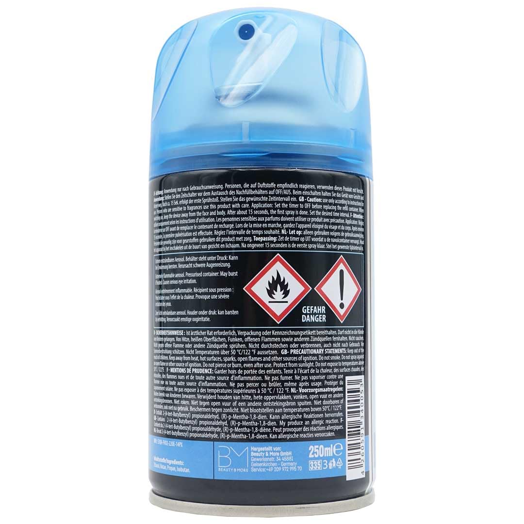 Fresh & More Lufterfrischer Nachfüller Geruchs-Stop 250ml (24er Pack) | Raumduft-Spray-Nachfüller, kompatibel mit Freshmatic Max, klar-frischer Duft