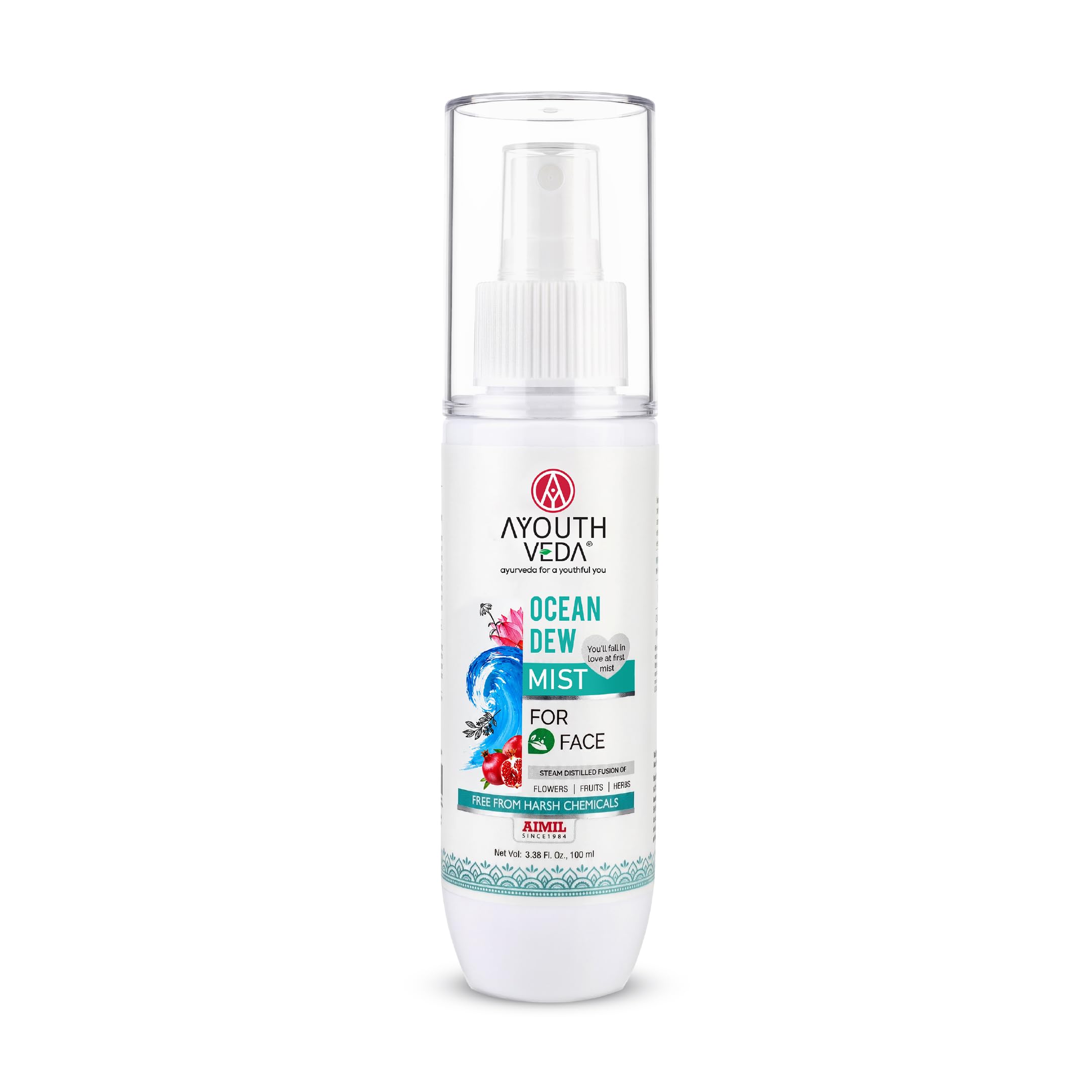 Ayouthveda Ocean Dew Mist | Flowers, Fruits & Herbs Distillates Mist | Instant Hydrates & Refreshes The Skin | Work As Makeup Setter | Free From Chemical (Pack Of 1-100ml)-image-7