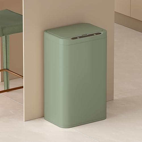 Miniatura 17 de ELPHECO Basurero de acero inoxidable para oficina, con sensor de movimiento, sin contacto, cubo de basura inteligente automático para cocina,