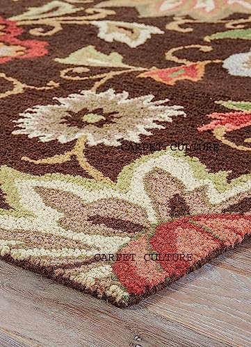 Image of Carpet Mahal Handmade Handwoven Tufted Made of 100% Soft Blended Wool Export Quality Carpets with 1 Inch Thickness (6x9 Feet) Color Multi