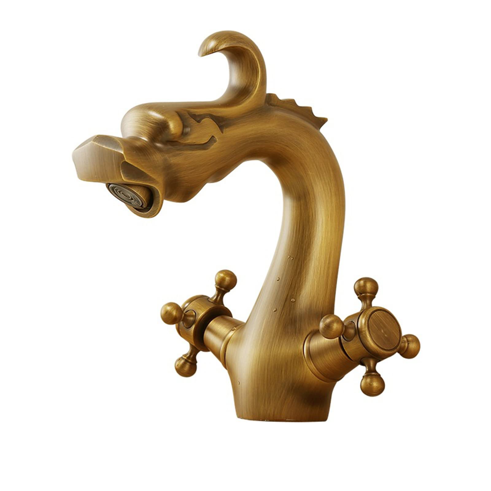 Amazon.com: NOVOCE Retro Brass Bathroom Faucet,Cross Knobs,Antique