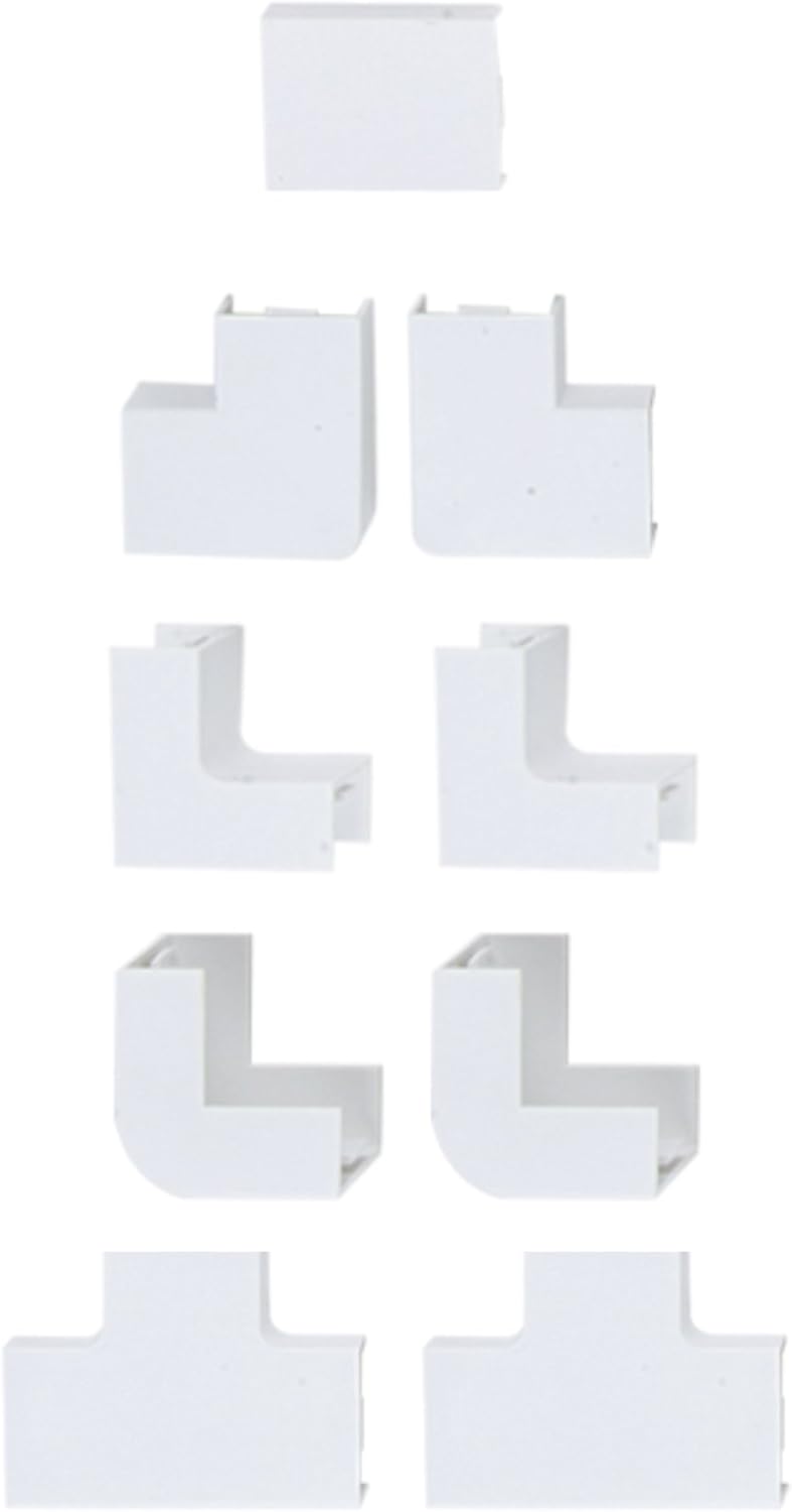 Simple Cord Cable Concealer On-Wall Cord Cover Raceway Kit - Cable Management System to Hide Cables, Cords, or Wires - Cord Organizer for Wall Mounted TVs and Computers at Home or in The Office: Electronics