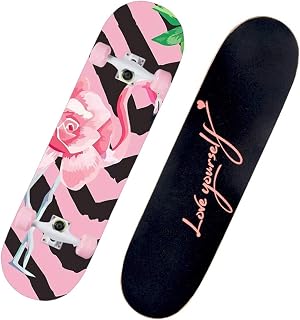 31 inch Skateboard Complete Longboard Double Kick Skate Board Maple Deck for Teens Adults Beginners Girls Boys Maximum Load 150kg Highway Street Scooter