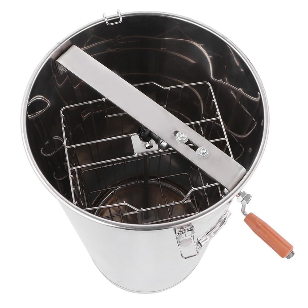 2 telaini Estrattore di Miele Manuale, Radiale Estrattore in Acciaio Inox, per principiante Apicoltore Accessorio