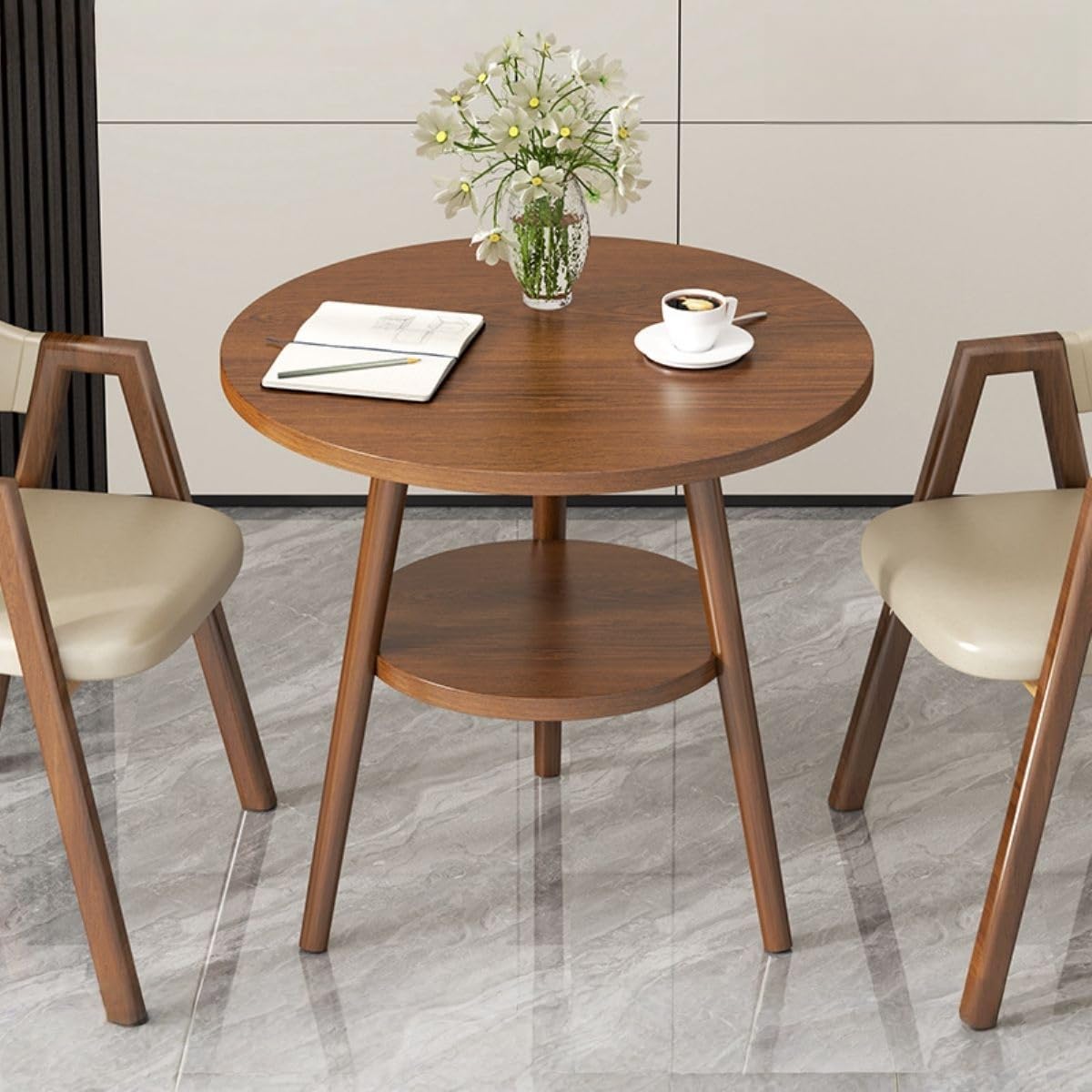Office Reception Desk and Chair Set, Small Dining Table with Chairs, Business Coffee Leisure Table and Chair Set for Lounge, Living Room, Kitchen, Cafe, Small Spaces
