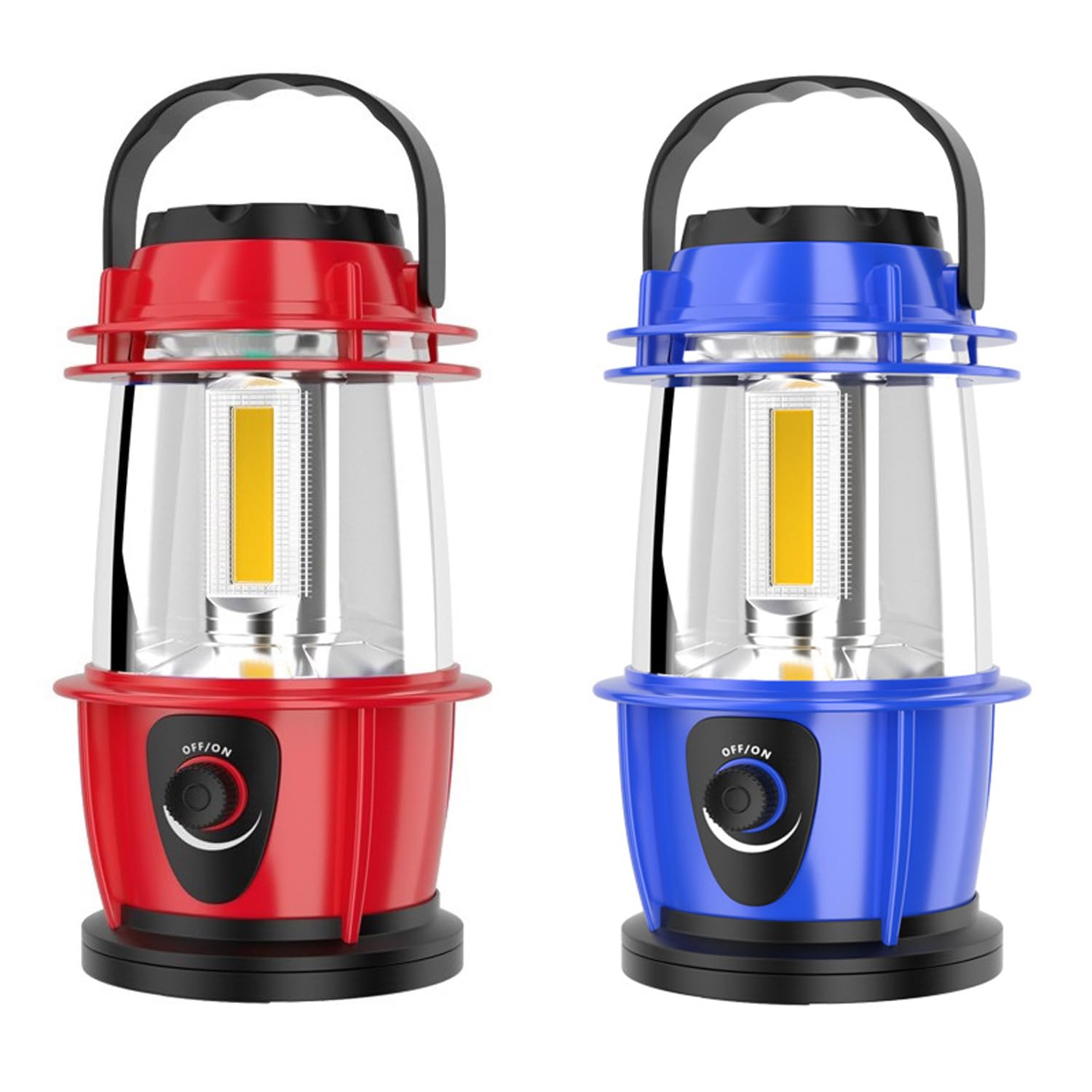 Camping Lights, Battery Operated Emergency Lighting, Camping Lantern, Portable Outdoor Lighting, LED Camping Lamp with Foldable Hook, Tent Lights Waterproof for Emergency, Hiking, Camping (2PCS)
