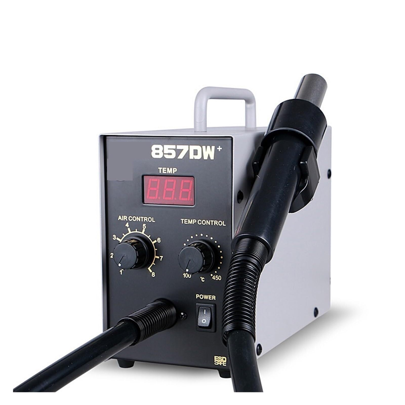 Heat guns Adjustable Hot Air Gun Station Helical Wind 580W SMD Rework Station With Heater Hot Air Gun Soldering Rework Station