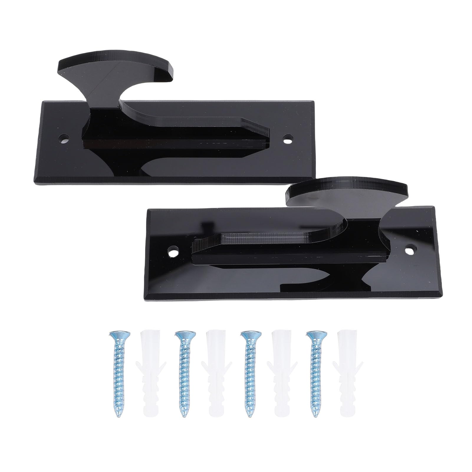 Keenso Uchwyt ścienny na Miecz, Akrylowy Uchwyt do Eksponowania Ostrzy Szabli i Tanto 12x4x6,5 Cm dla Kolekcjonerów Cosplay w Salonie lub Biurze (BLACK)