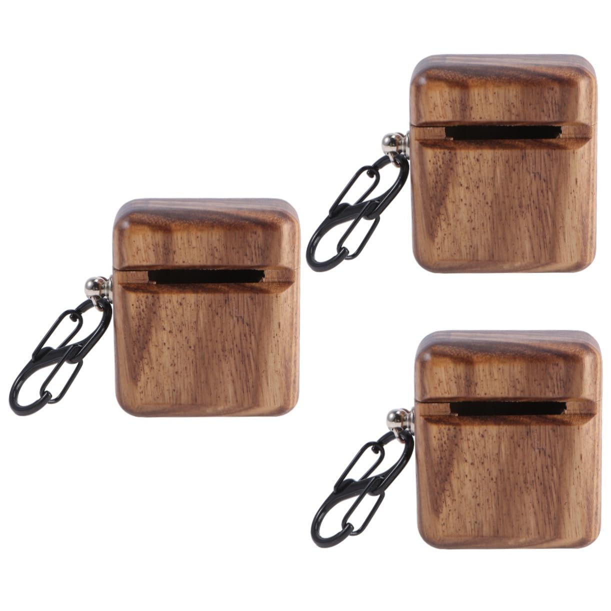 Angoily 3stücke Wood Wireless Earphone Schutzcase Für Robuster Schlagfester Und Kratzfester Kopfhörer- Gefertigt Braun Leicht Und Für Unterwegs