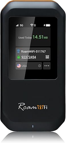 Miniatura 8 de RoamWiFi 4G LTE - Enrutador de punto de acceso móvil en todo el mundo, punto de acceso portátil de alta velocidad con datos de 1 GB de EE. UU., 30