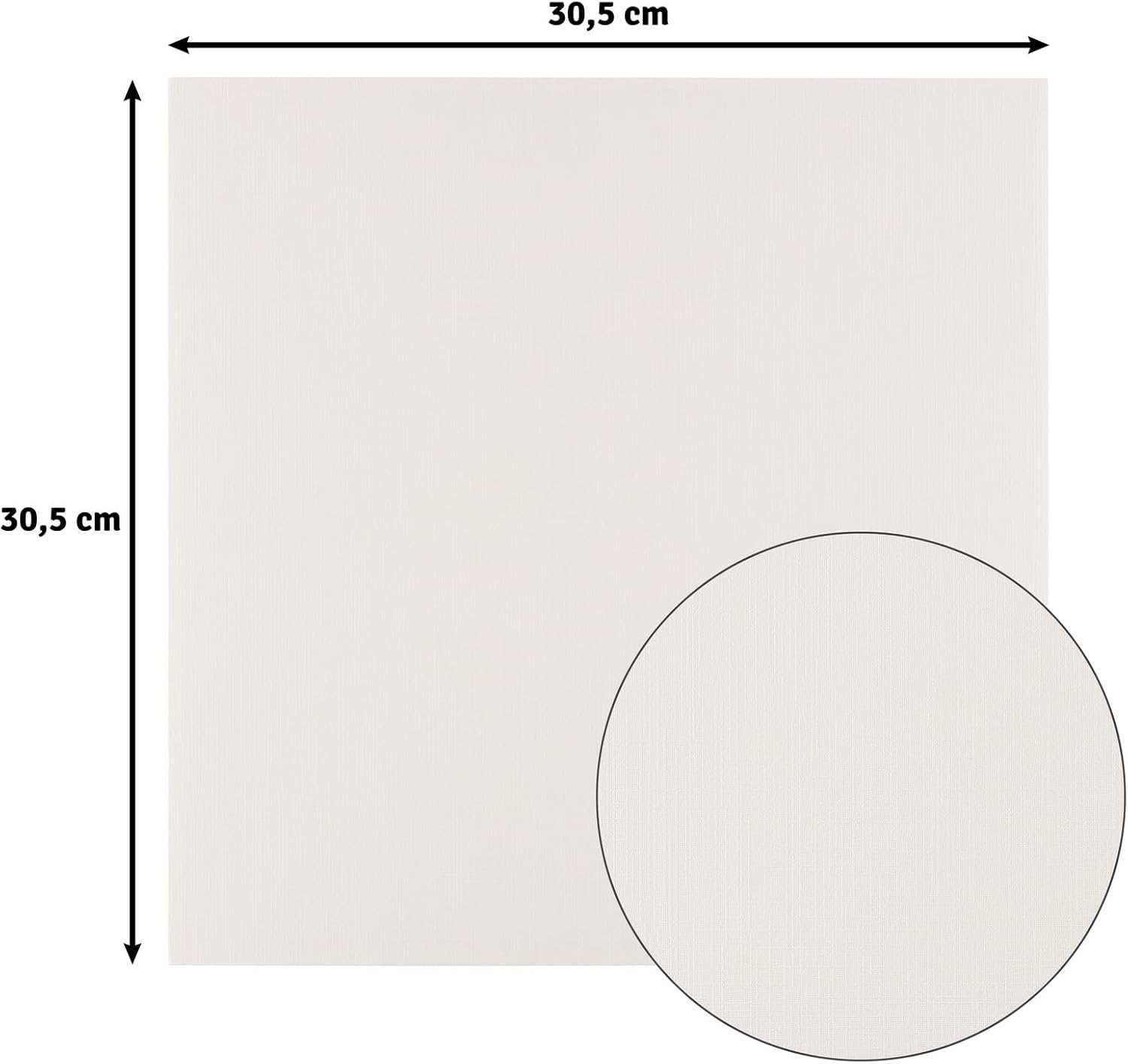 Florence Linen Cardstock Off-White 250 g - Coloured Paper 12 x 12 inches - Card Making - Scrapbooking Supplies - Heavyweight, Tear-Resistant - Create Elegant Invitations, Gift Boxes and Art Projects