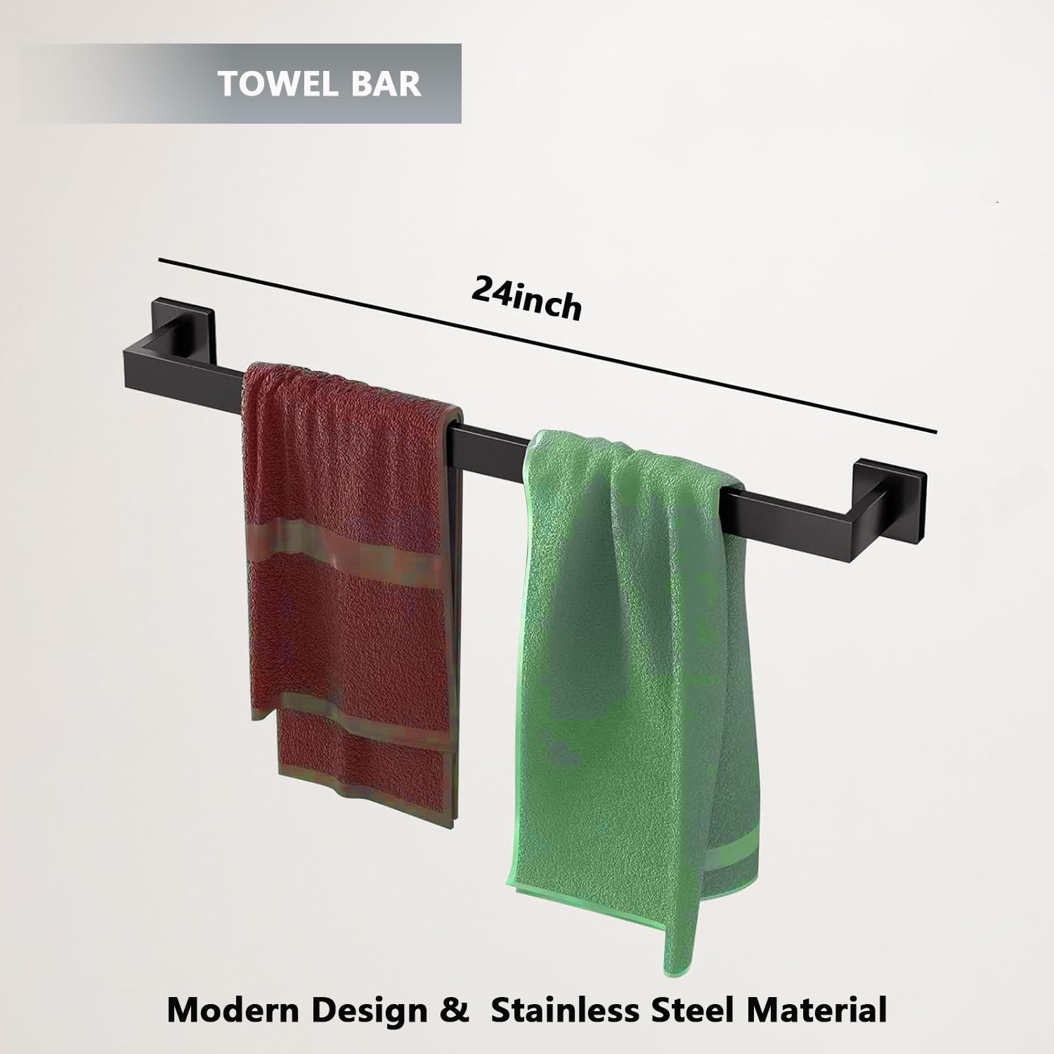 Toptowel 5-PCS 23.6inch Bathroom Hardware Set,Include 23.6