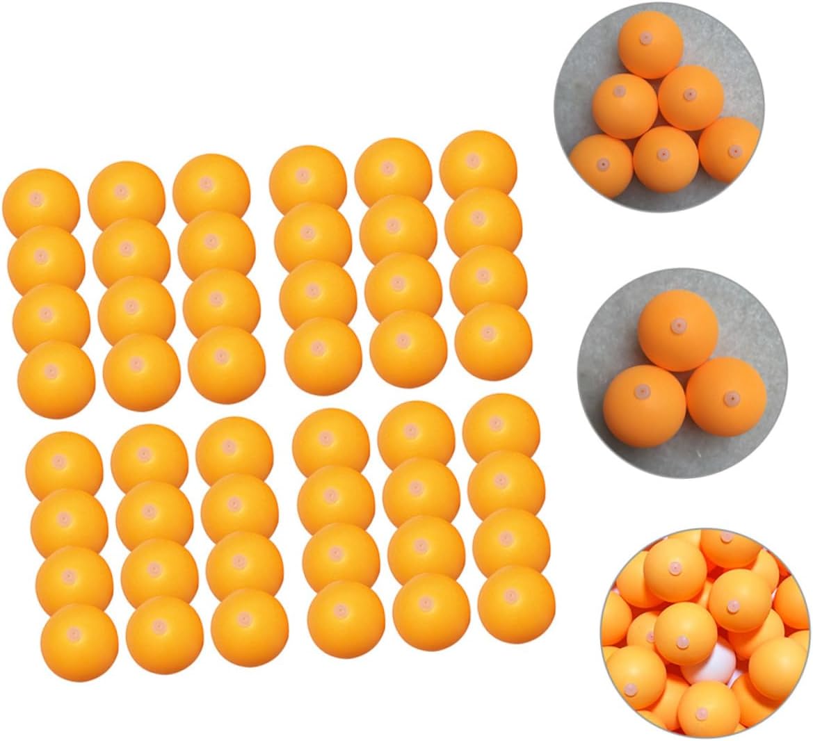 UPKOCH 60pcs Plastic Pingpong Balls for Table Tennis Practice Training Balls Perforated Silicone Plug for Players