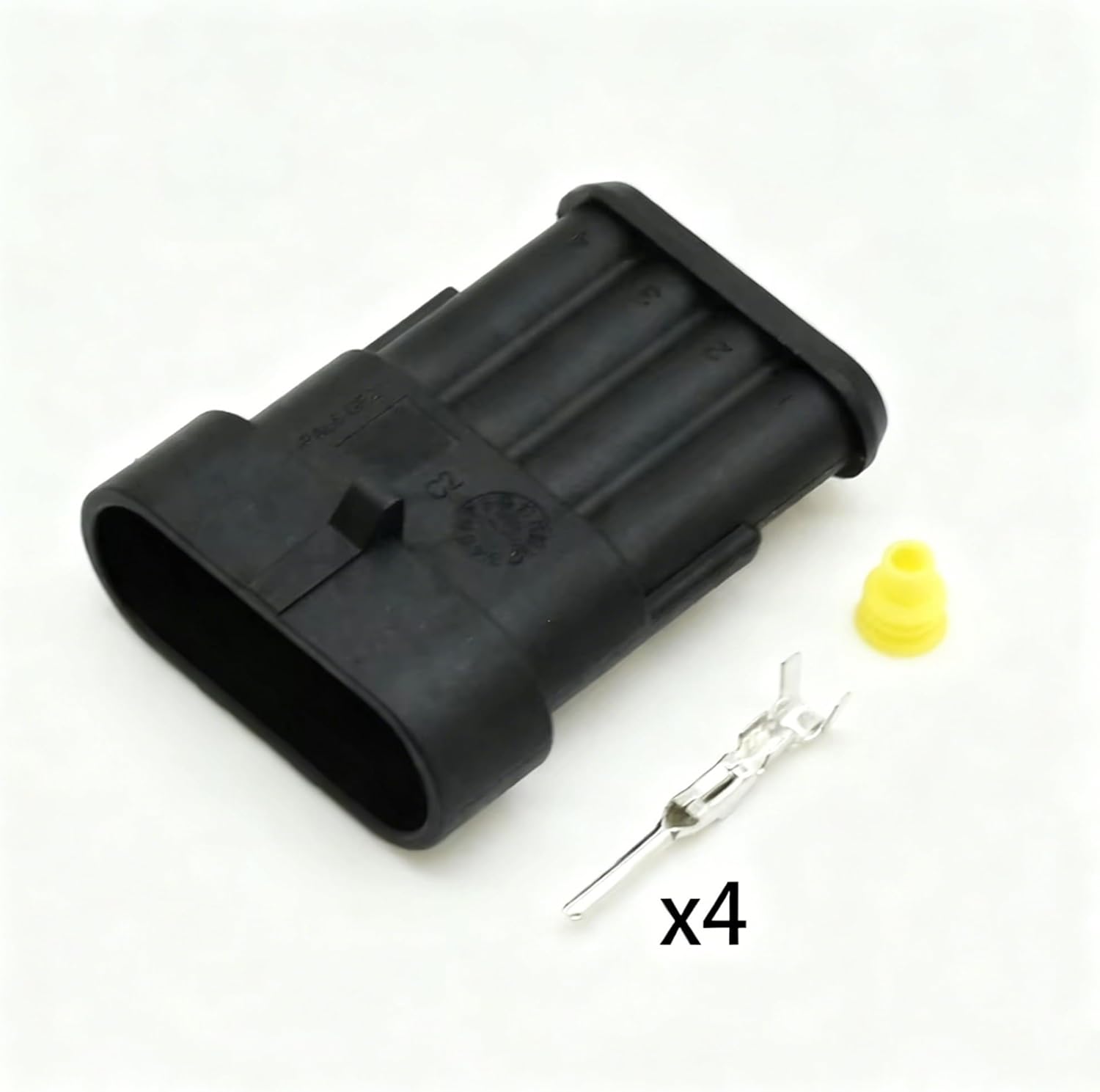 Automotive Ignition Coil Parts Compatible With 1 Set 4 Pin Way Car Ignition Coil Wire Harness Plug Connector Automotive Connector 282106-1 282088-1(Female wire)