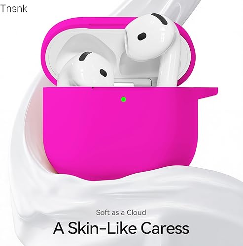 Miniatura 136 de Funda para AirPods 4, color rosa con kit de limpieza, funda de silicona suave para Airpod 4, compatible con Apple Airpods de 4ª generación 2024,