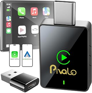 Pivalo 2-in-1 Wireless CarPlay & Android Auto Adapter | Convert Wired CarPlay to Wireless | Bluetooth 5.0 Connectivity | P... Price In India