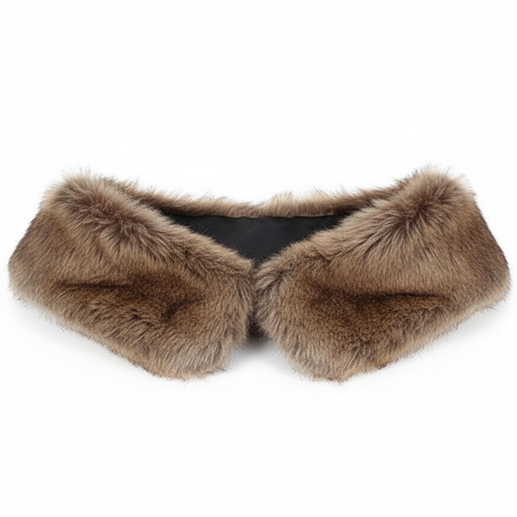 Tsawntd Unisex Brown Furs Scarf 63 Inch Soft Fluffy Warm Faux Furs Collar Scarves Shawl Shrug Neck Warmer For Women