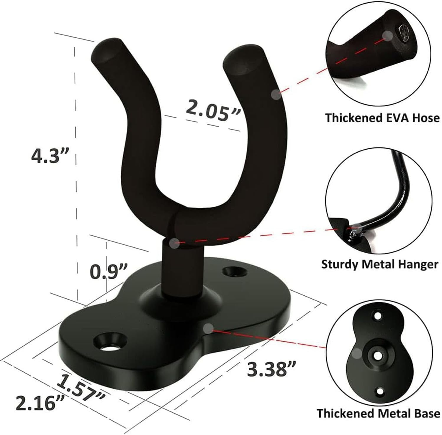Pvieked 2 Set Guitar Wall Mount Wall Hangers - Image 3