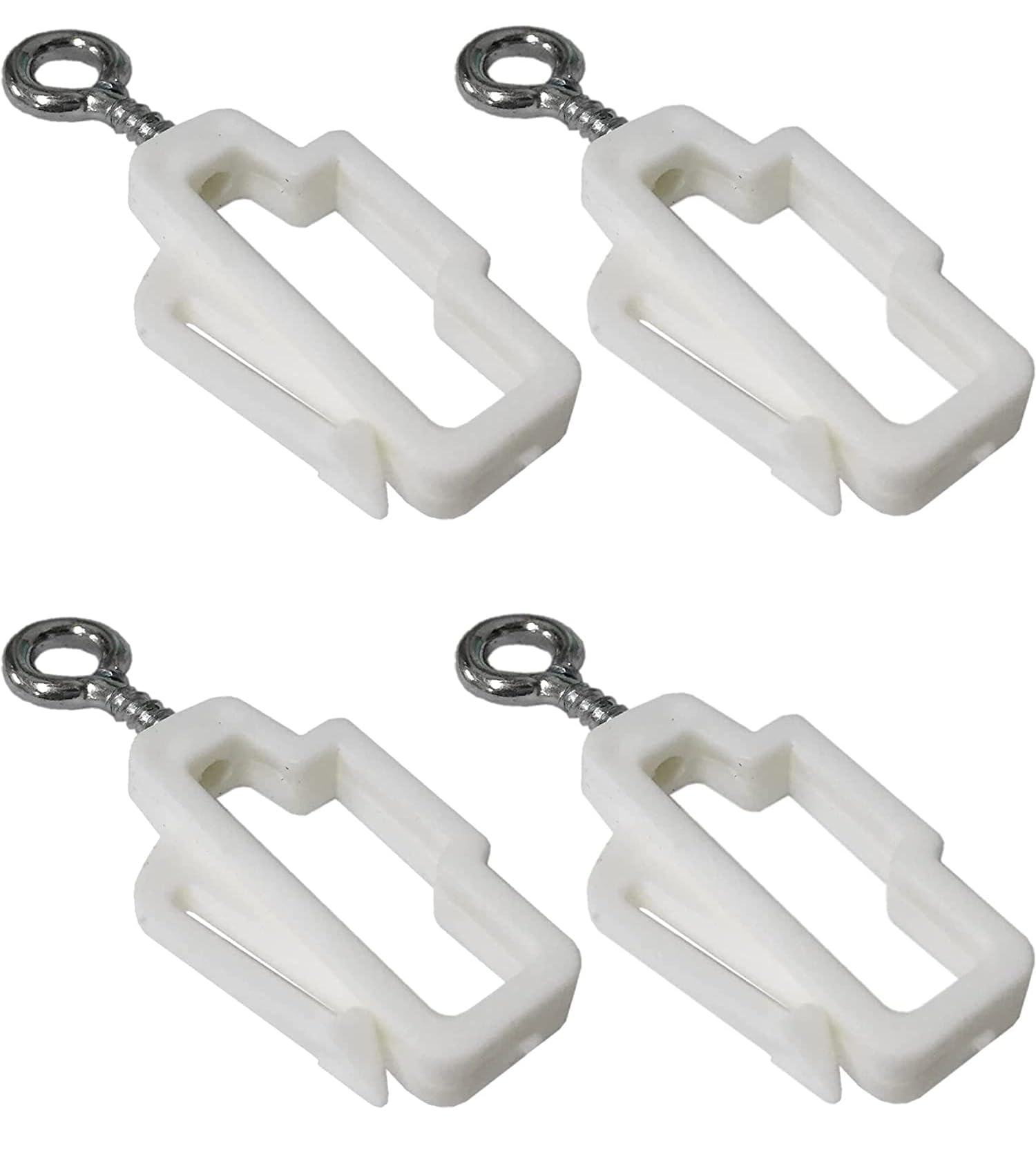 Fixte White Curtain Rail Glider Stop Ends To Fit Line Line Track Rails (Pack Of 4)