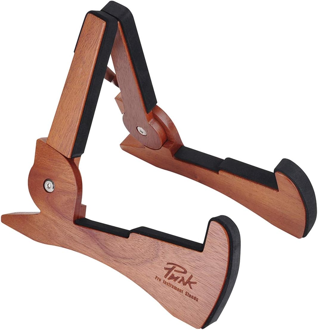 PUNK Wooden Guitar Stand Instrument Stand Portable Collapsible Guitar Holder for Acoustic Classical Guitar(Mahogany )