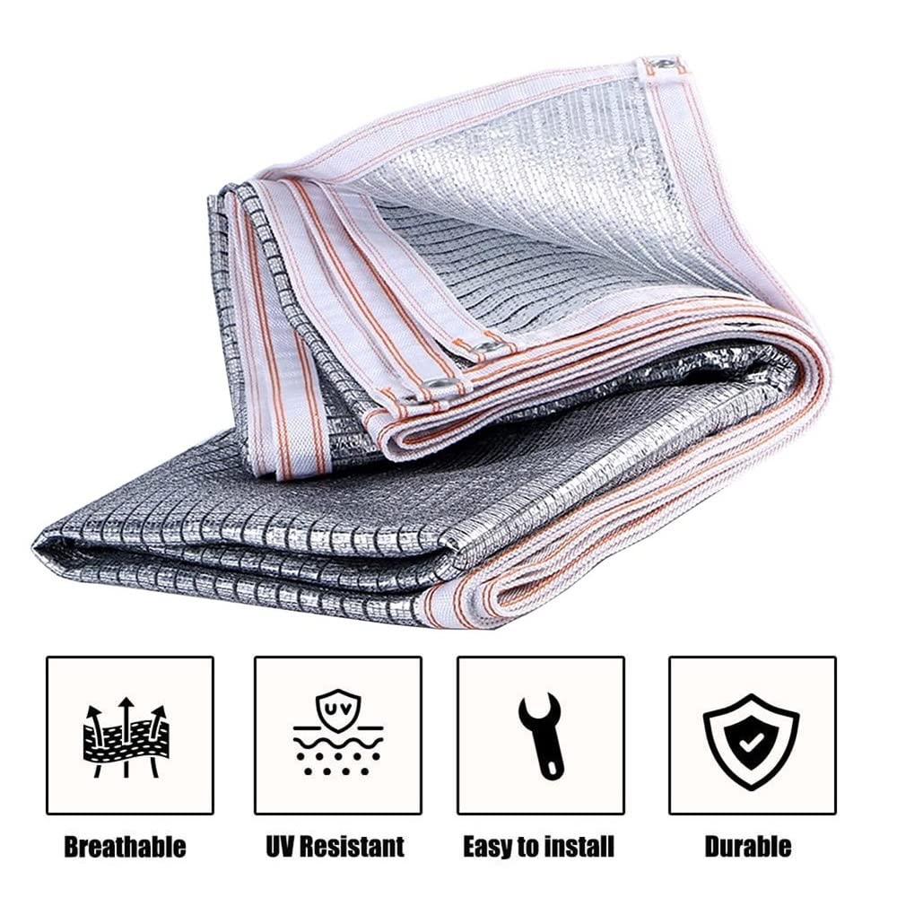 Aluminet Zonwerende schaduwdoek 1 m x 1 m, UV-bestendig, schaduwdoek Aluminet Zonwerende schaduwdoek 1 m x 1 m, UV-bestendig, schaduwdoek