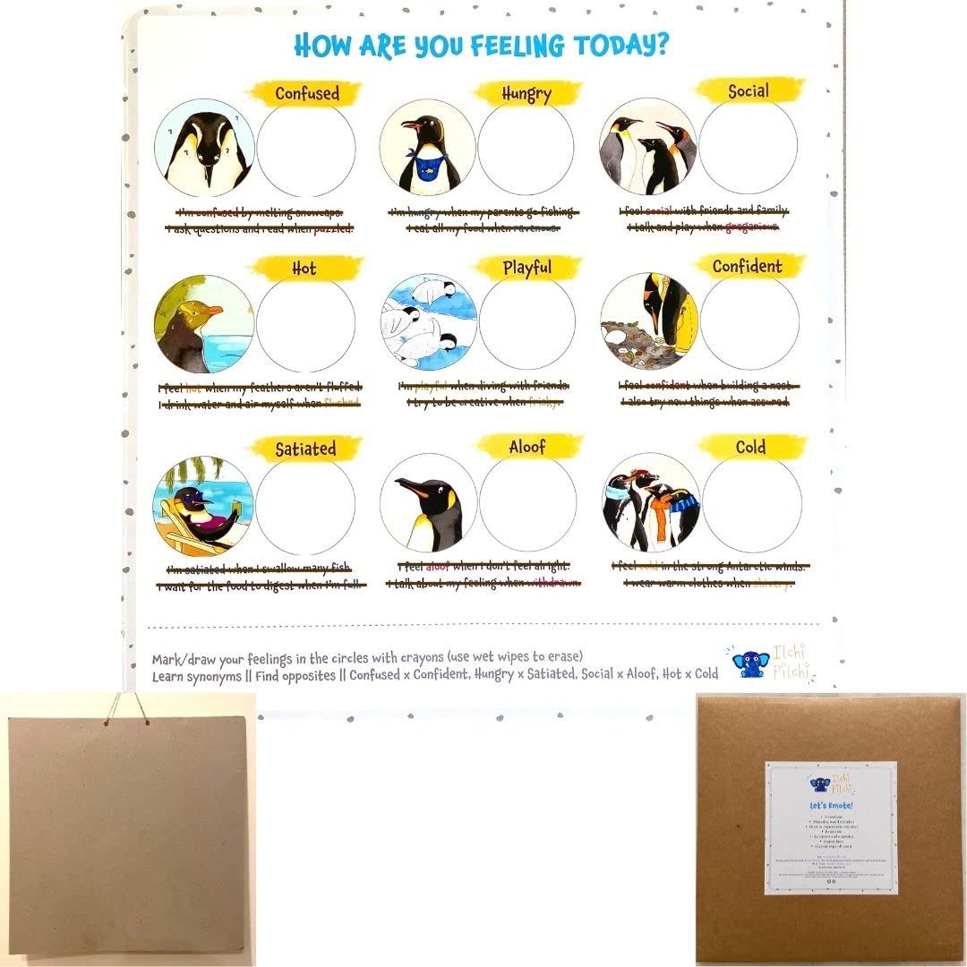 Buy Emotion , Feelings , mood chart, 9 feelings, penguin facts ...