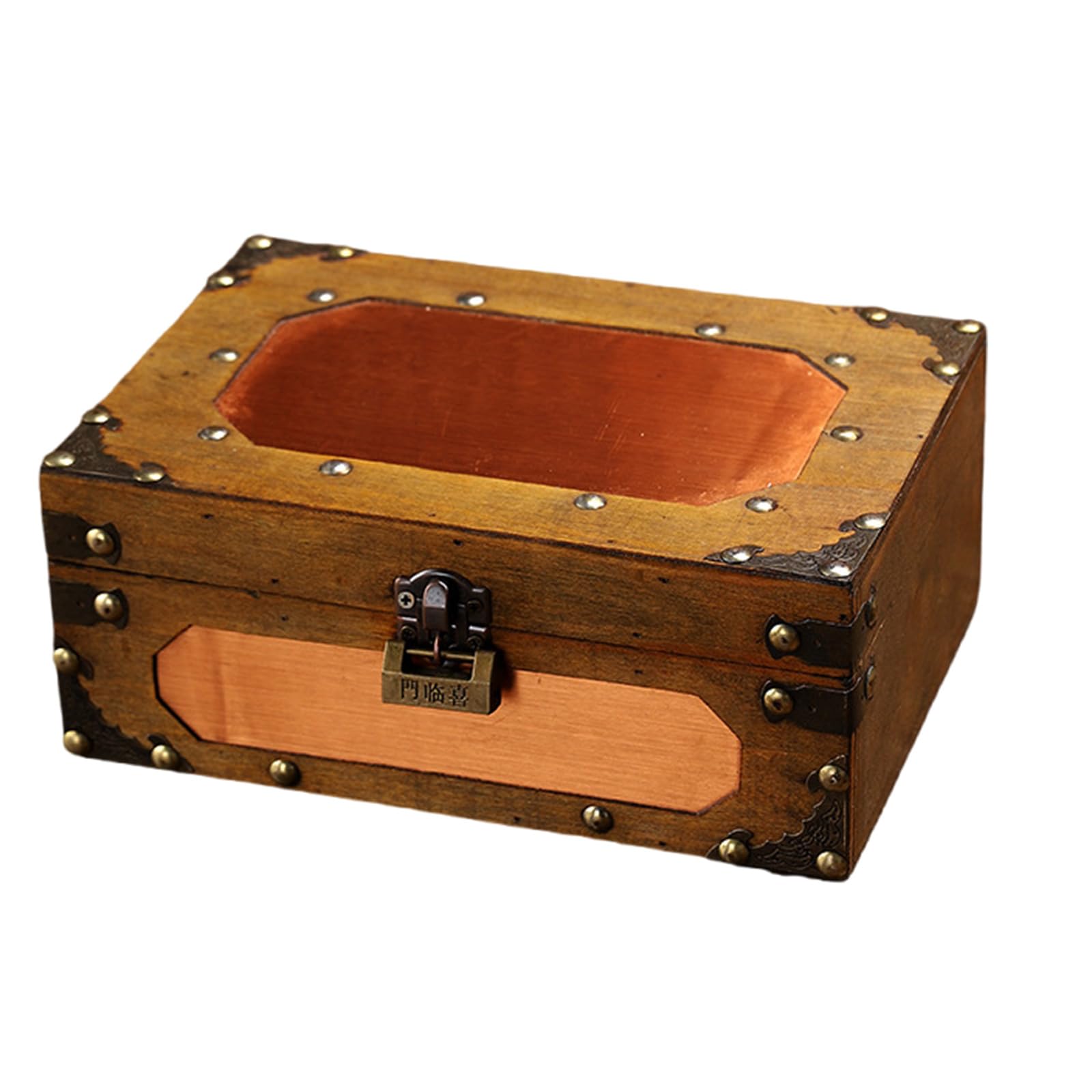 HDOYTXXM Wooden Decorative Box for Jewelry Storage and Display Cabinet Keepsakes Chest with Mechanism Trinket Organiser Antique Keepsakes Storage Box for Jewelry