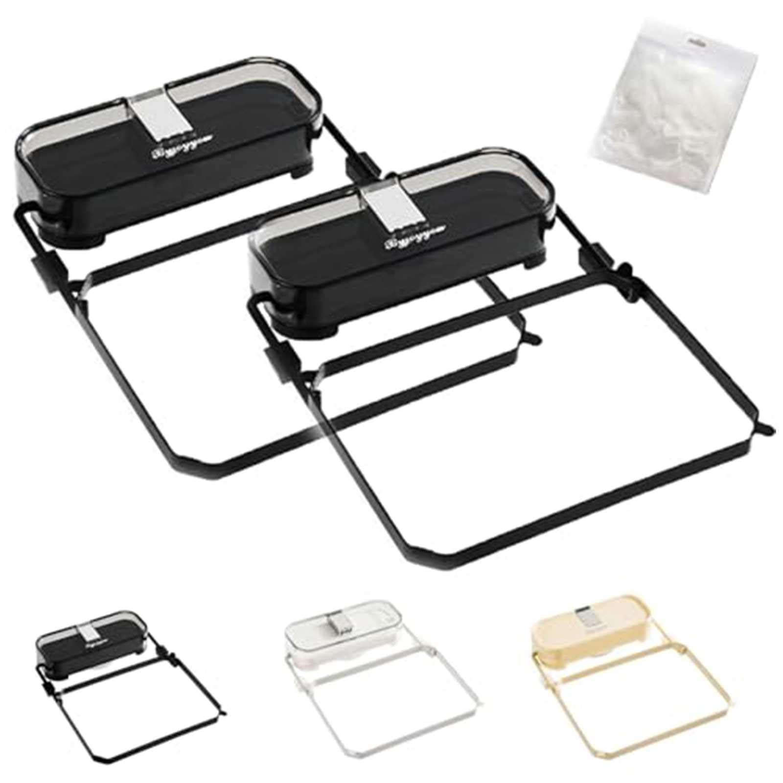 Küchensieb, Küchenspüle Müllfilter Rack Saugnapf, Spülbecken Abflusssieb, Wasserfilter(2 Black)