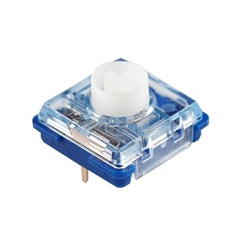 Kai-lh Low Profile Switch Deep Sea Quiet MINI Switch Choc 1353 Linear Eyelet for Tactile Whale Custom DIY Mechanical Keyboard 10, White Switch