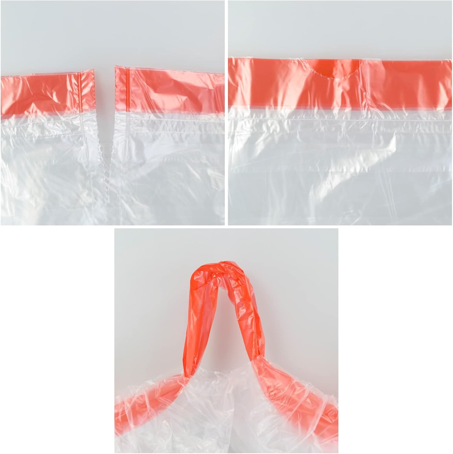 Yuright 30 Gallon Clear Lawn and Leaf Garbage bags with Drawstring, 60 Counts