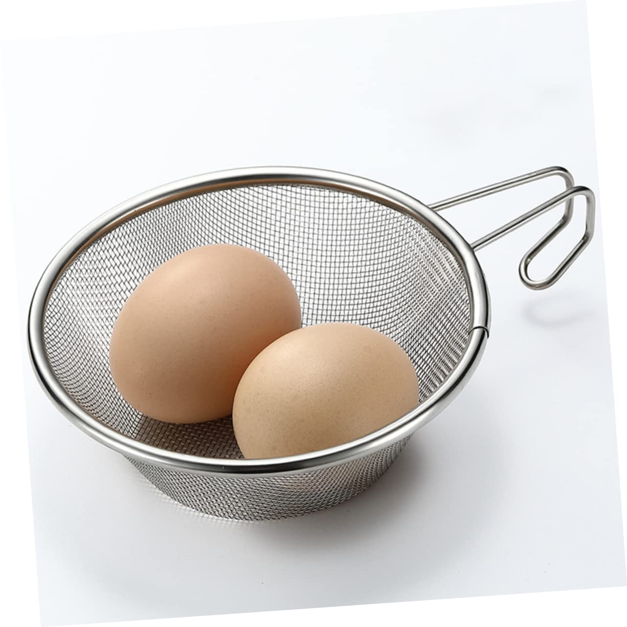 Luxshiny 1Pc Stainless Steel Strainer Sieve Fine Mesh Kitchen Gadget for Cooking Baking Easy to Clean Storage Holder for Home Restaurant Hotel Use