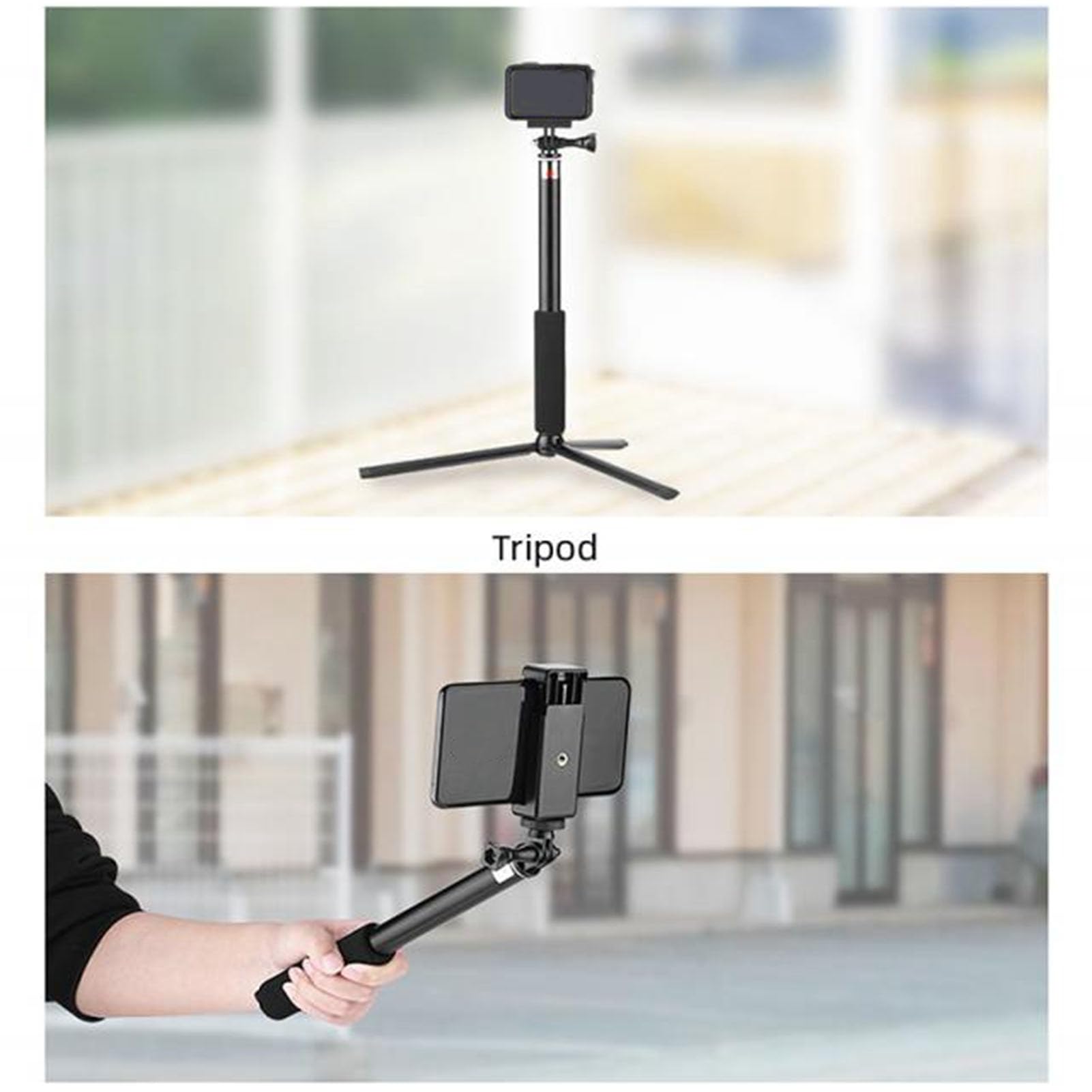 Asta Selfie Invisibile Estensibile Fino A 92 Cm – Compatibile Con Pocket 3, 4, X3, ONE X2 E Action Cam, In Lega Di Alluminio Leggera