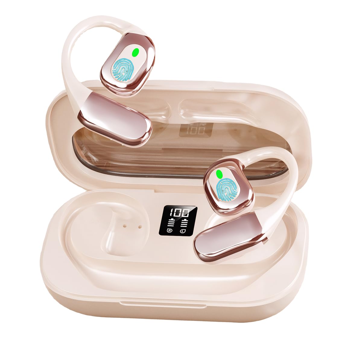 Ai Translator Earbuds Translation Headphones: Real-Time 144 Languages with Online & Offline Adjustable Ear-Hook 36H Playtime – Perfect for Travel & Business