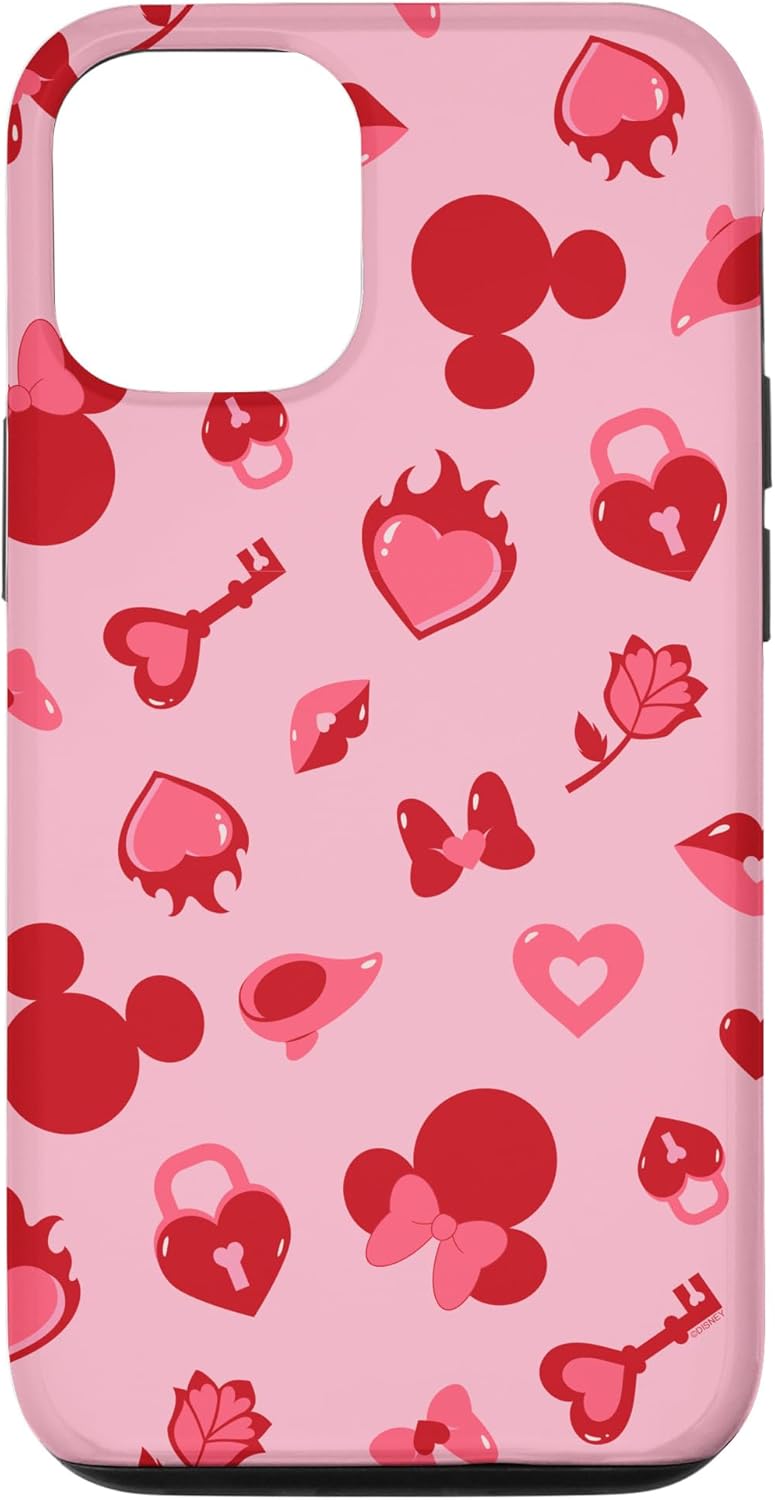 iPhone 12/12 Pro Disney Mickey and Minnie Mouse Valentine’s Day Icons of Love Case