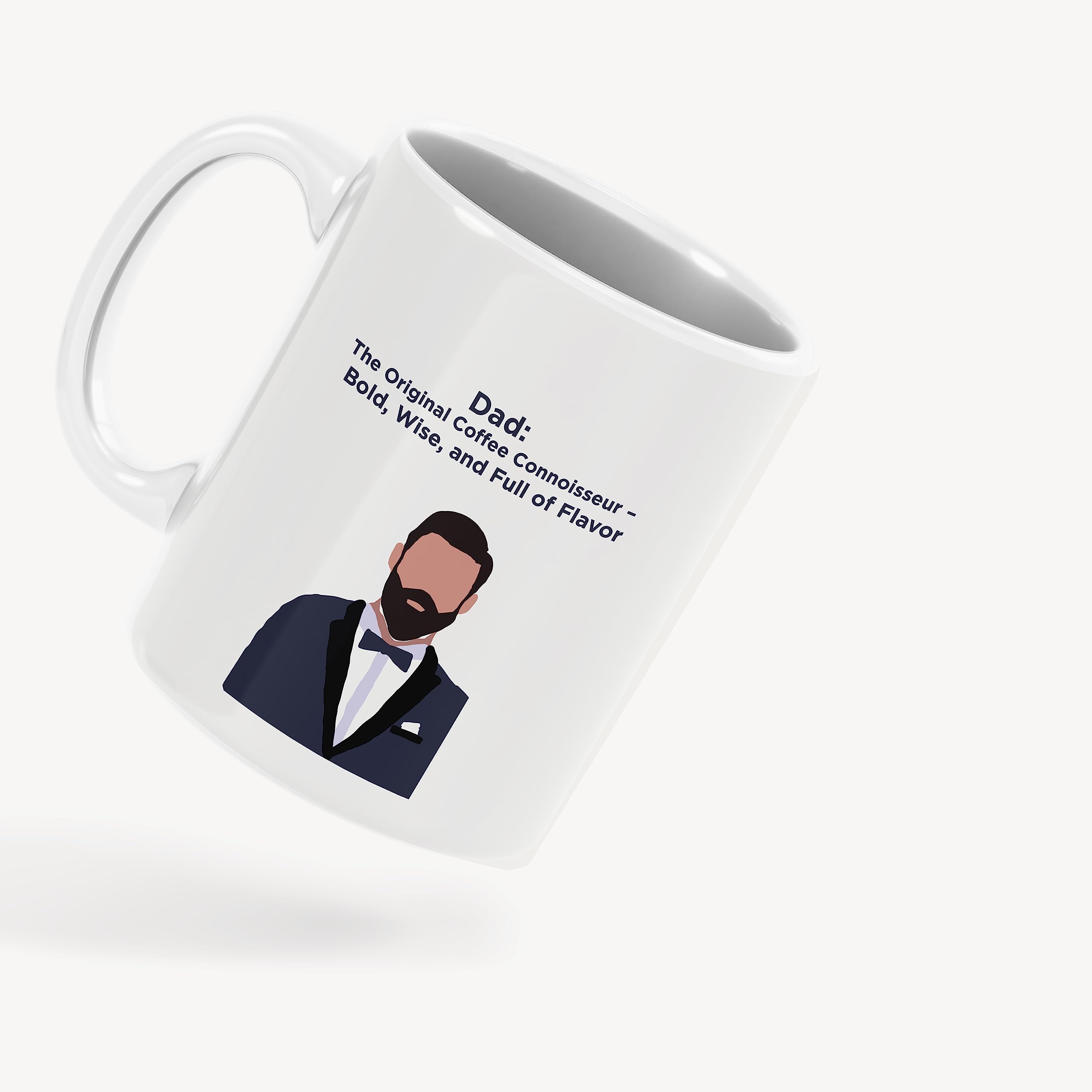 Gift for your Father V1 - Story Of My Mug Original - Express yourself, Custom Rare Unique funny quote, Hot & Cold Friendly Drinking Porcelain cup - Big Things happen over coffee - Relationship Series