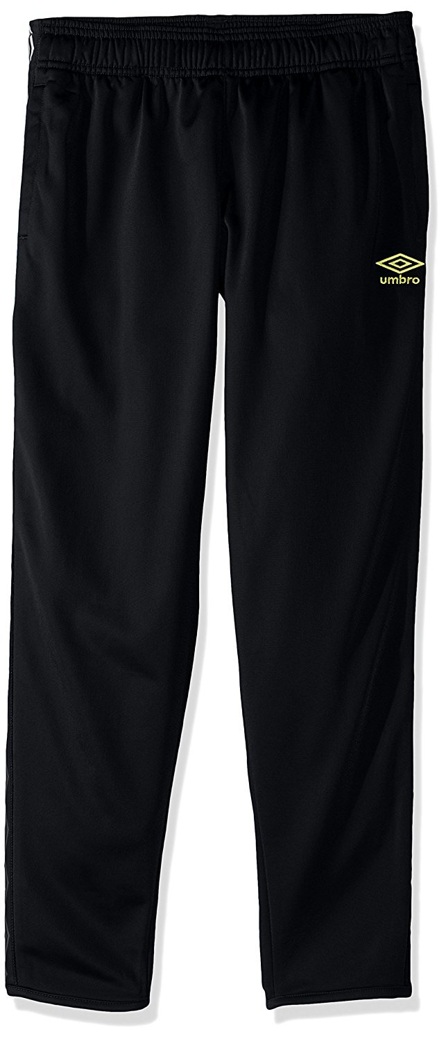 Umbro Girls Double Diamond Track Pants, Black/White, Large