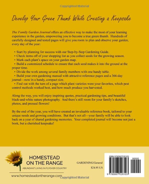 The Family Garden Journal: A Keepsake of Daily Plans, Observations, and Harvests