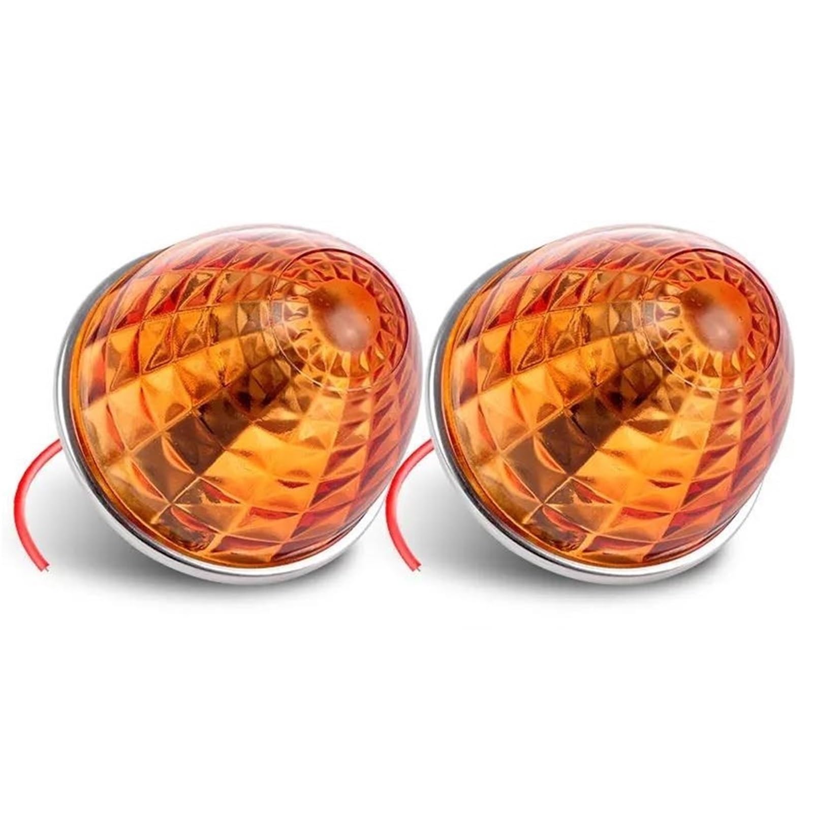 Luz Indicadora Luces LED Posición Lateral Para Camión, Remolque, Tractor, Autobús, Luz Trasera Cristal, Señal Giro Indicadores Señal Giro Led(2pcs Amber)