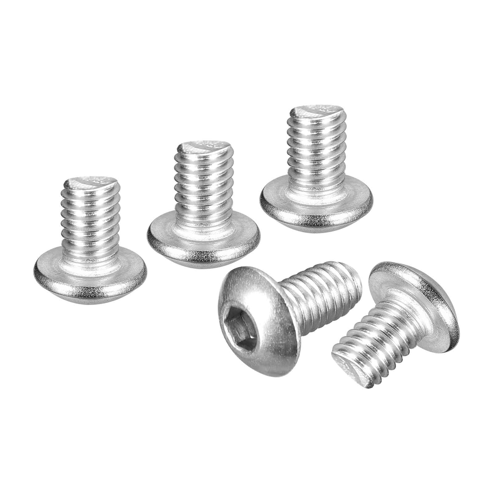 DTGN M4-0.7x5mm Button Head Socket Cap Screws - 50Pack - Good for Road Bicycle, Mountain Bike, Auto, Motorcycle - 304 Stainless Steel Whitewashed - Hex Socket Drive Fasteners โ image 1