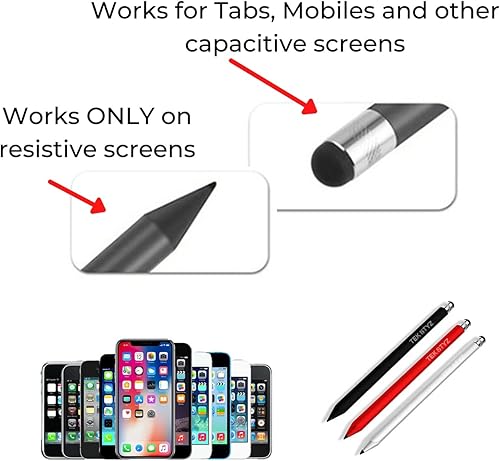 Miniatura 3 de Tek Styz Pro - Lápiz capacitivo resistivo universal 2 en 1, compatible con Tienda Fire HD 8 (2020), alta sensibilidad y precisión, tamaño