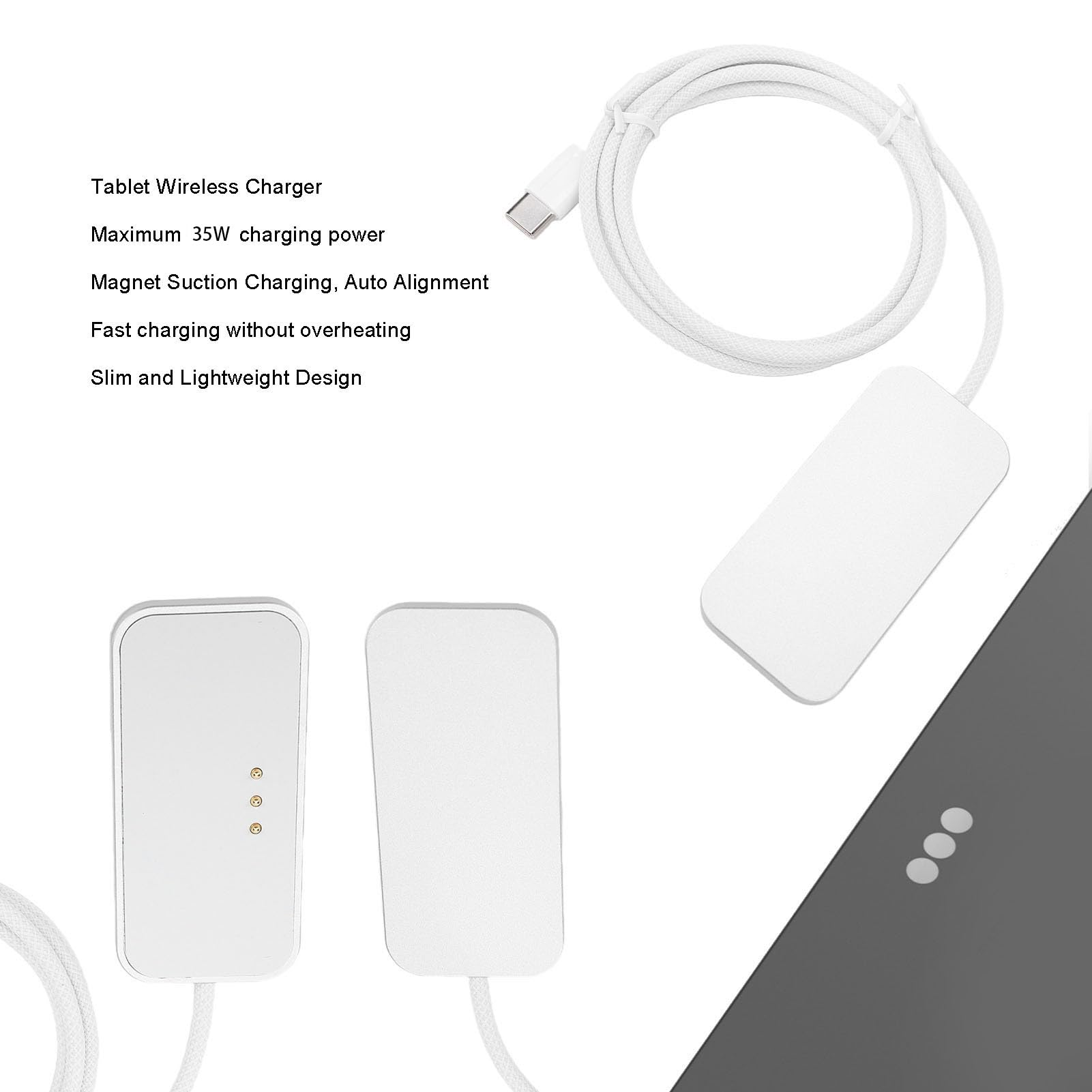 Alomejor Magnet Wireless Charger 35W per Pro 12.9 (2m)