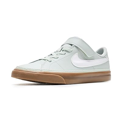 Nike Kids Court Legacy (Little Kid) Kids Shoes Light Silver/White/Gum Dark Brown