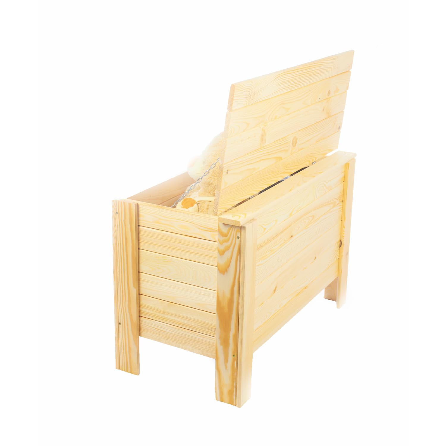 Cassapanca Da Giardino In Legno 80x52x40 cm 166 L Pino Massello Naturale Box Porta Cuscini Contenitore Da Esterno Cassapanca Portaoggetti Giardino